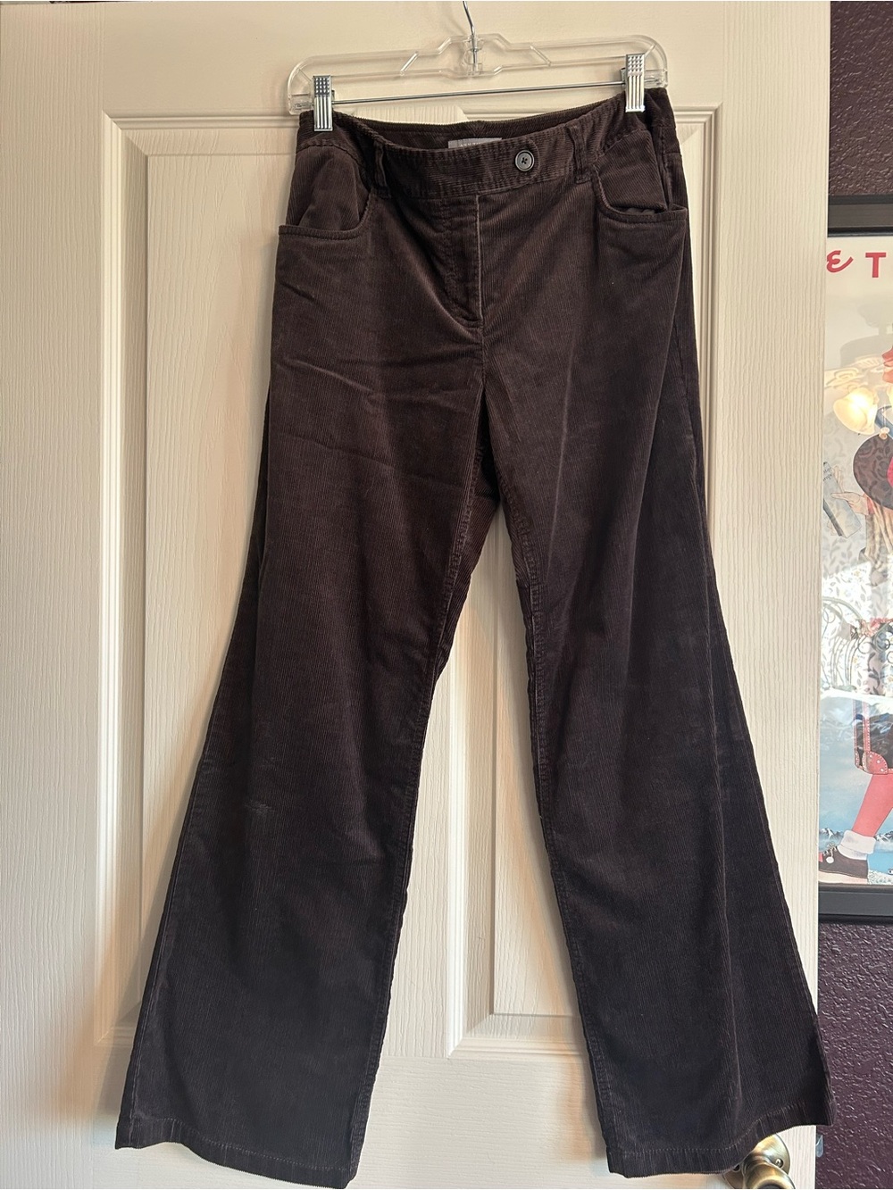 NWOT Ann Taylor chocolate brown corduroy pants 10P